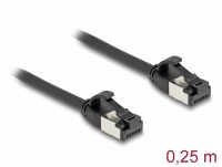 Delock RJ45 Cable plug to plug Cat.8.1 flexible 0.25 m black
