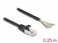 Delock Cable RJ50 male to open wire ends S/FTP 0.25 m black