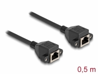 Delock RJ50 Extension Cable female to female S/FTP 0.5 m black