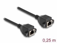 Delock RJ50 Extension Cable female to female S/FTP 0.25 m black