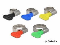 Delock Butterfly Hose Clamp Set 10 pieces assorted colours