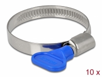 Delock Butterfly Hose Clamp 32 - 50 mm 10 pieces blue