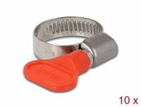 Delock Butterfly Hose Clamp 16 - 25 mm 10 pieces red