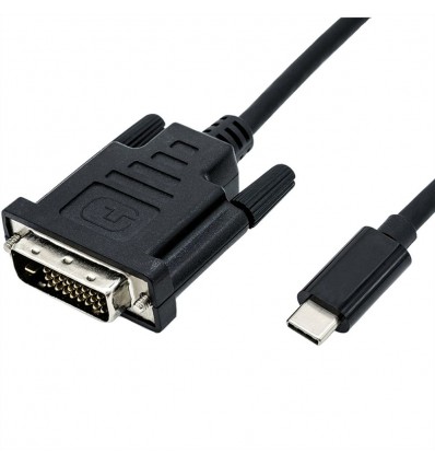 ROLINE USB Type C - DVI Cable, M/M, 1.0 m