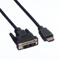 VALUE DVI Cable, DVI (18+1) - HDMI, M/M, 1.5 m