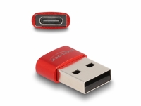 Delock USB 2.0 Adapter USB Type-A male to USB Type-C™ female red