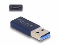 Delock USB 10 Gbps Adapter USB Type-A male to USB Type-C™ active female blue