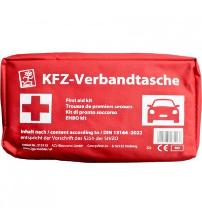 2GO car first aid kit certified according to DIN 13164:2022