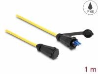 Delock Optical fiber cable LC Duplex to LC Duplex with protective cap single-mode IP68 dust and waterproof 1 m