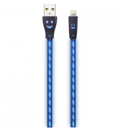 2GO USB Lade-/Datenkabel lightn. m.bl. LED-Beleuchtung 100cm
