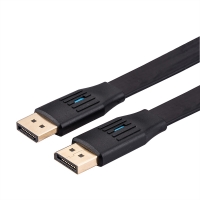 VALUE Flat DisplayPort Cable, v1.4, DP-DP, M/M, black, 1 m