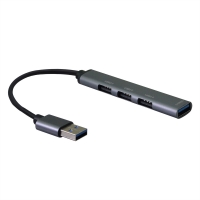Secomp STANDARD USB 2.0 Hub, A connector, 4x A Ports (3x USB2.0 +1x USB 3.2 Gen1)