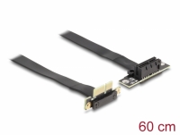 Delock Riser Card PCI Express x1 male 90° angled to x1 slot 90° angled with cable 60 cm
