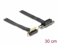 Delock Riser Card PCI Express x1 male 90° angled to x1 slot 90° angled with cable 30 cm