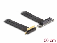 Delock Riser Card PCI Express x4 male 90° angled to x4 slot 90° angled with cable 60 cm