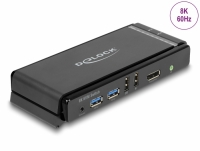 Delock DisplayPort 1.4 KVM Switch 8K 60 Hz with USB 5 Gbps and Audio