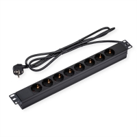 VALUE 19" PDU for Cabinets 8x 2300W, CEE 7/4 M German Type, 1.8 m