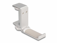 Delock Headphone Holder adjustable for desk mounting aluminium silver