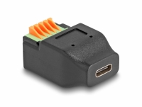 Delock USB Type-C™ 2.0 female to Terminal Block Adapter with push-button