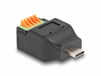 Delock USB Type-C™ 2.0 male to Terminal Block Adapter with push-button