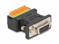 Delock D-Sub 9 female to Terminal Block Adapter with push-button