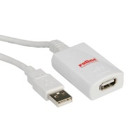 ROLINE USB 2.0 Extension Cable, 1 Port, white 5 m