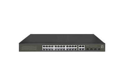 Level One LevelOne Switch 24x GE GES-2128P 4xGSFP 19" 380W 24xPoE+