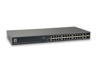 Level One LevelOne Switch 26x GE GEP-2682 2xGSFP 19" 370W 24xPoE