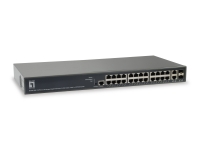 Level One LevelOne Switch 26x GE GEP-2681 2xGSFP 19" 185W 24xPoE