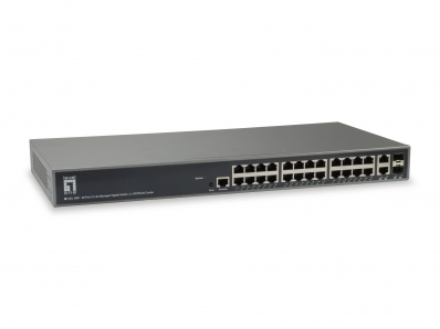 Level One LevelOne Switch 24x GE GEL-2681 2xGSFP 19"