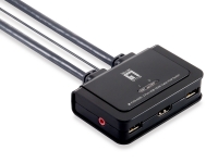 Level One LevelOne KVM Switch 0290 2-Port Kabel, HDMI, USB, Audio