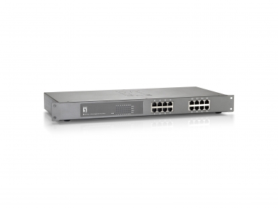 Level One LevelOne Switch 16x GE GEP-1622 19" 480W 16xPoE+