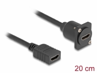Delock D-Type HDMI cable female to female black 20 cm