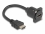 Delock D-Type HDMI cable male to female black 20 cm