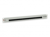 208014 12-Port Cat.6 Shielded Patch Panel, Light Grey - Equip