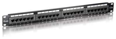 Equip Patchpanel 24x RJ45 Cat5e 19" 1HE schwarz Premium