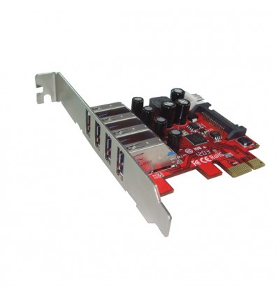 ROLINE PCI-Express Adapter, 4x USB 3.0, 5 Gbit/s