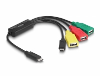 Delock 4 Port USB 2.0 Cable Hub USB Type-C™ to 3 x USB-A female + 1 x USB-C™ male