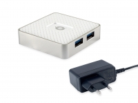 CONCEPTRONIC USB-Hub 4-Port 3.0 ->4x3.0 m.Netzteil ws