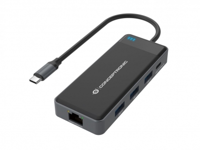 CONCEPTRONIC Dock USB-C->2xHDMI,GbE,3xUSB3.0,100WPD 0.25m gr