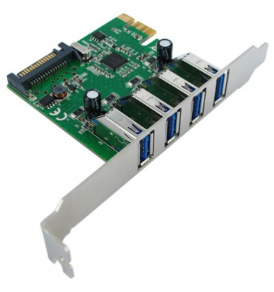 VALUE PCI-Express Adapter, 4x USB 3.0, 5 Gbit/s