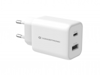 CONCEPTRONIC Ladegerät 2Port 33W,USB-C/USB-A PD weiß