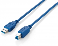 Equip USB Kabel 3.0 A-B St/St 3.0m blau Polybeutel