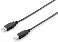 Equip USB Kabel 2.0 A-B St/St 1.8m schwarz Polybeutel