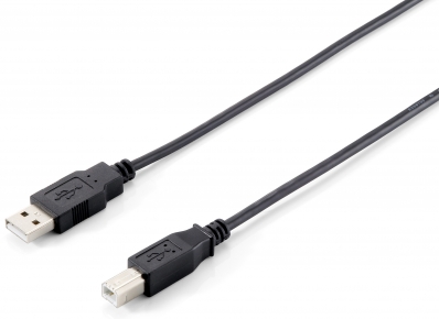 Equip USB Kabel 2.0 A-B St/St 1.8m schwarz Polybeutel