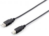 Equip USB Kabel 2.0 A-B St/St 5.0m schwarz Polybeutel