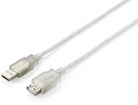 Equip USB Kabel 2.0 A -> A Verl. St/Bu 1.80m 480Mbps tra Polybeutel