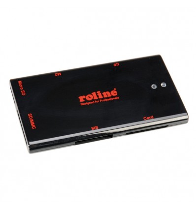 ROLINE USB 2.0 Notebook Card Reader 50+ black