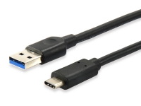 Equip USB Kabel 3.2 A -> C St/St 0.50m 3A/20V sw