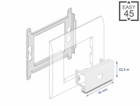 Delock Easy 45 Module Plate Round cut-out M8 Anti-twist, 45 x 22.5 mm white